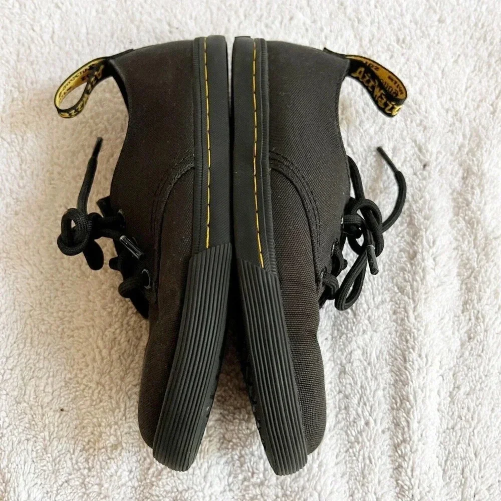 Dr. Doc Martens Kids Unisex 13 Black Santanita J Canvas Shoes Sneakers Lace Up
